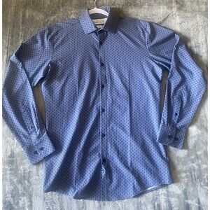 Mizzen + Main Leeward Trim Fit Men's Long Sleeve Button Front Shirt Size Small